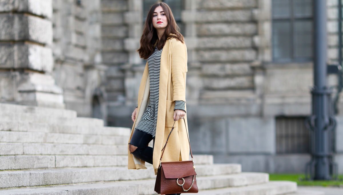 yellow zara coat