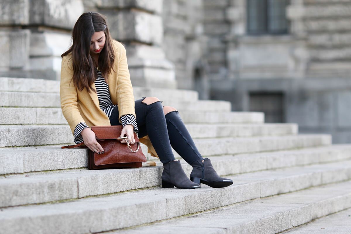 yellow zara coat