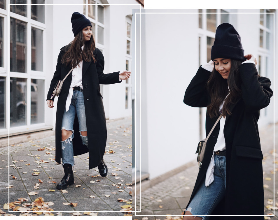 Best Secret, Online-Shop, Streetstyle, Bronx, United Colors of Benneton, Chloé, Levis, American Vintage, Beanie, Mantel, Boots