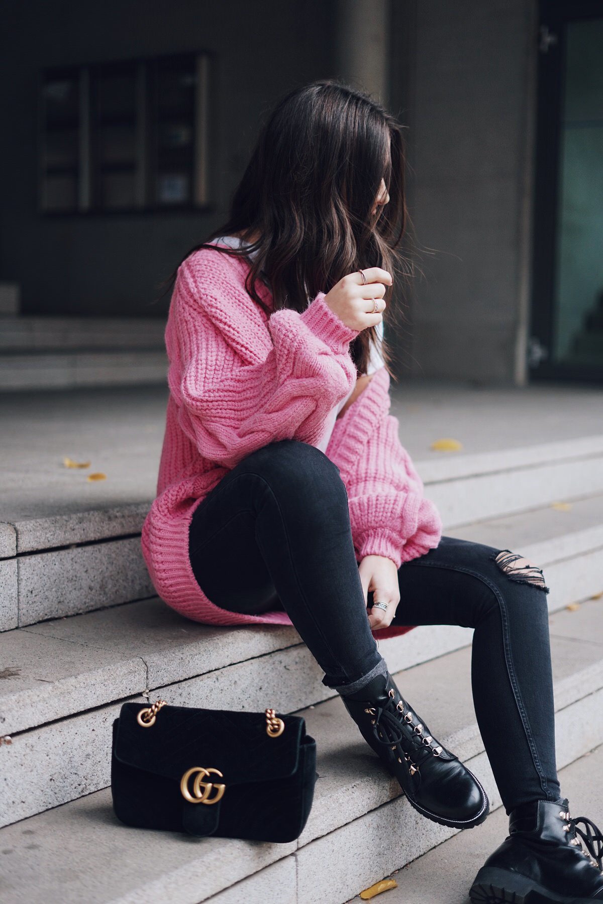 Streetstyle, Gucci Mamont Velvet Samt, Kurt Geiger Boots, Knit, Zara, Fashion, Blogger