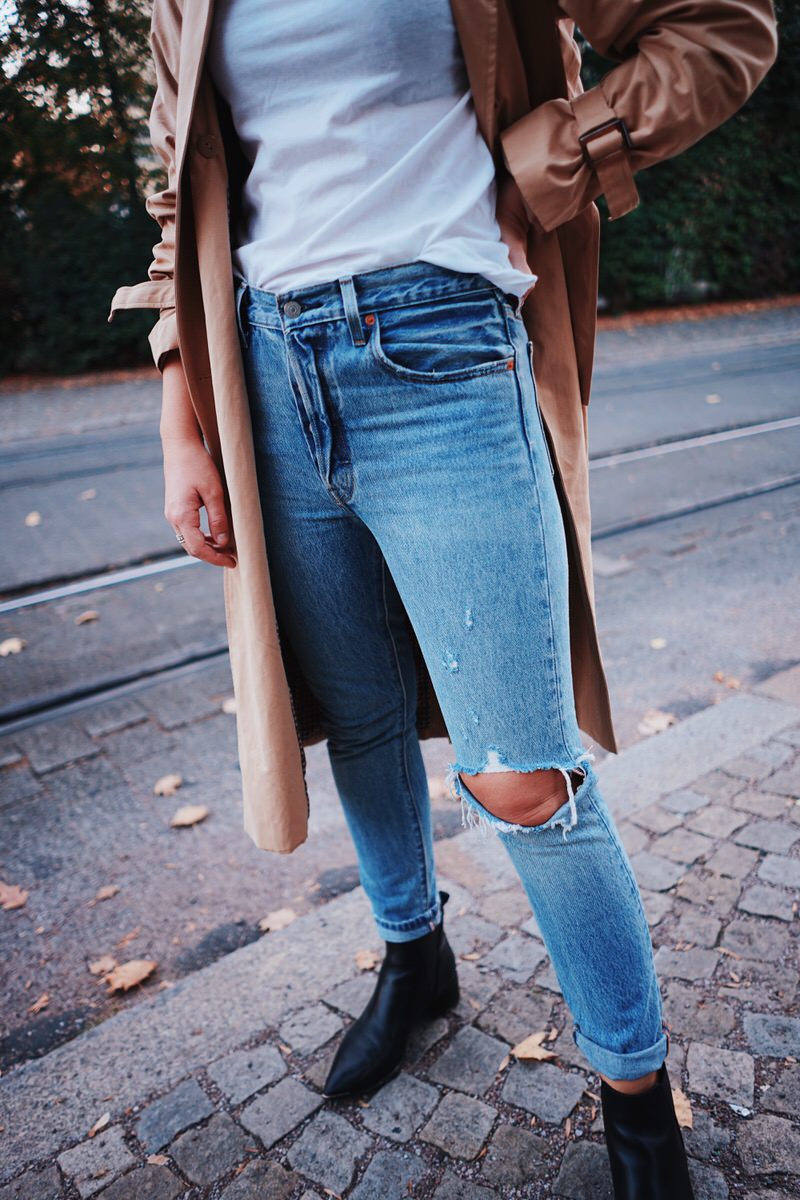 ebay Fashion, Levi's Jeans, Trenchcoat, Streetstyle