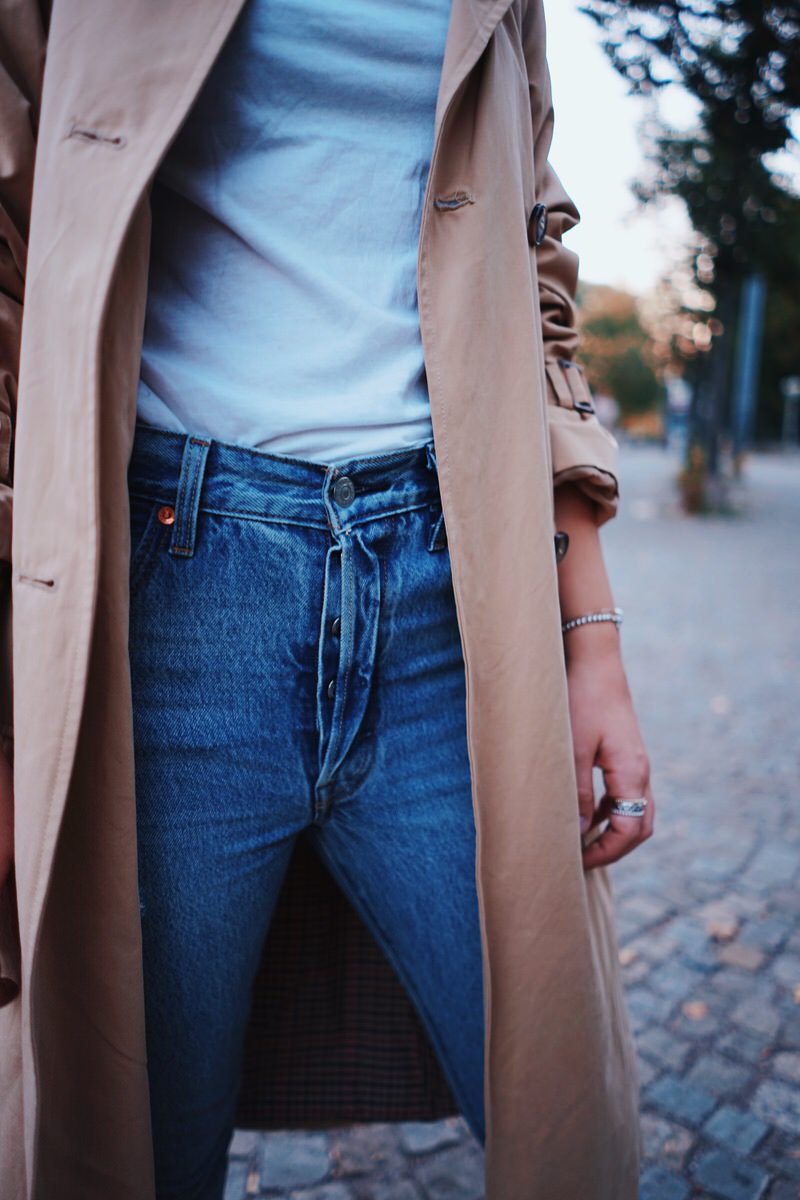 ebay Fashion, Levi's Jeans, Trenchcoat, Streetstyle